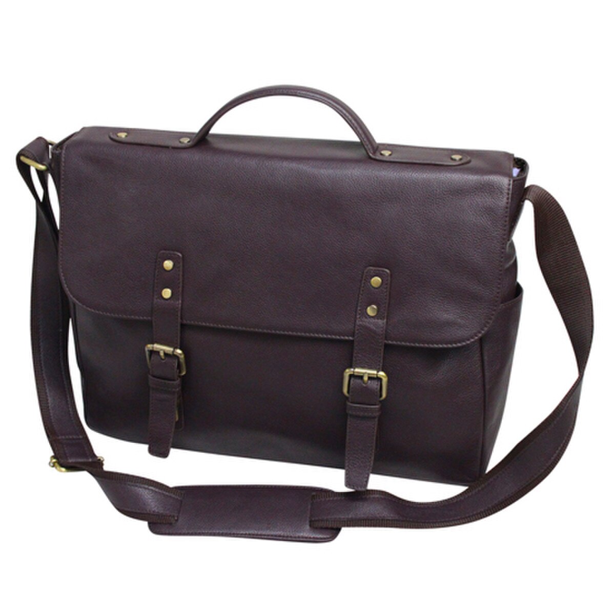 Sleek Leather Laptop Messenger Bag for Professional & Daily Use