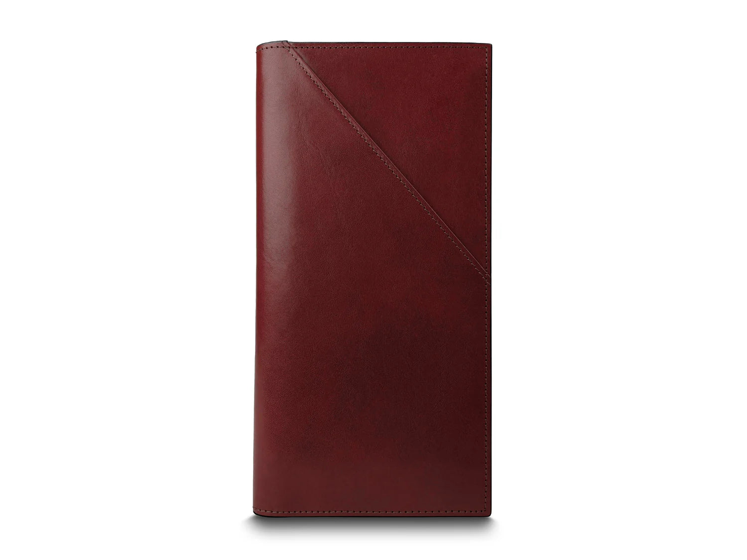 Sleek Full-Grain Leather Long Wallet