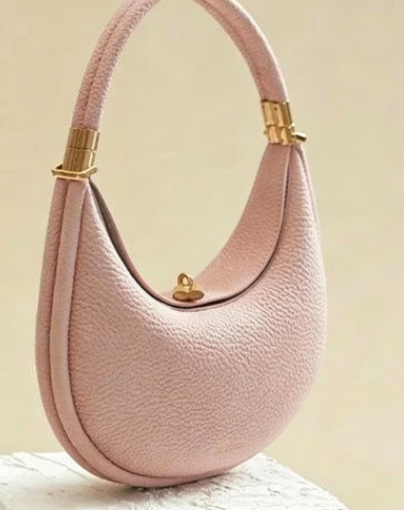 Fashionable And Changeable Cowhide Moon Bag