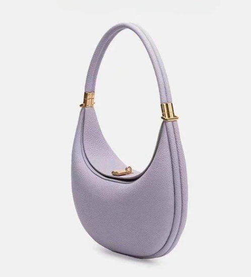 Fashionable And Changeable Cowhide Moon Bag