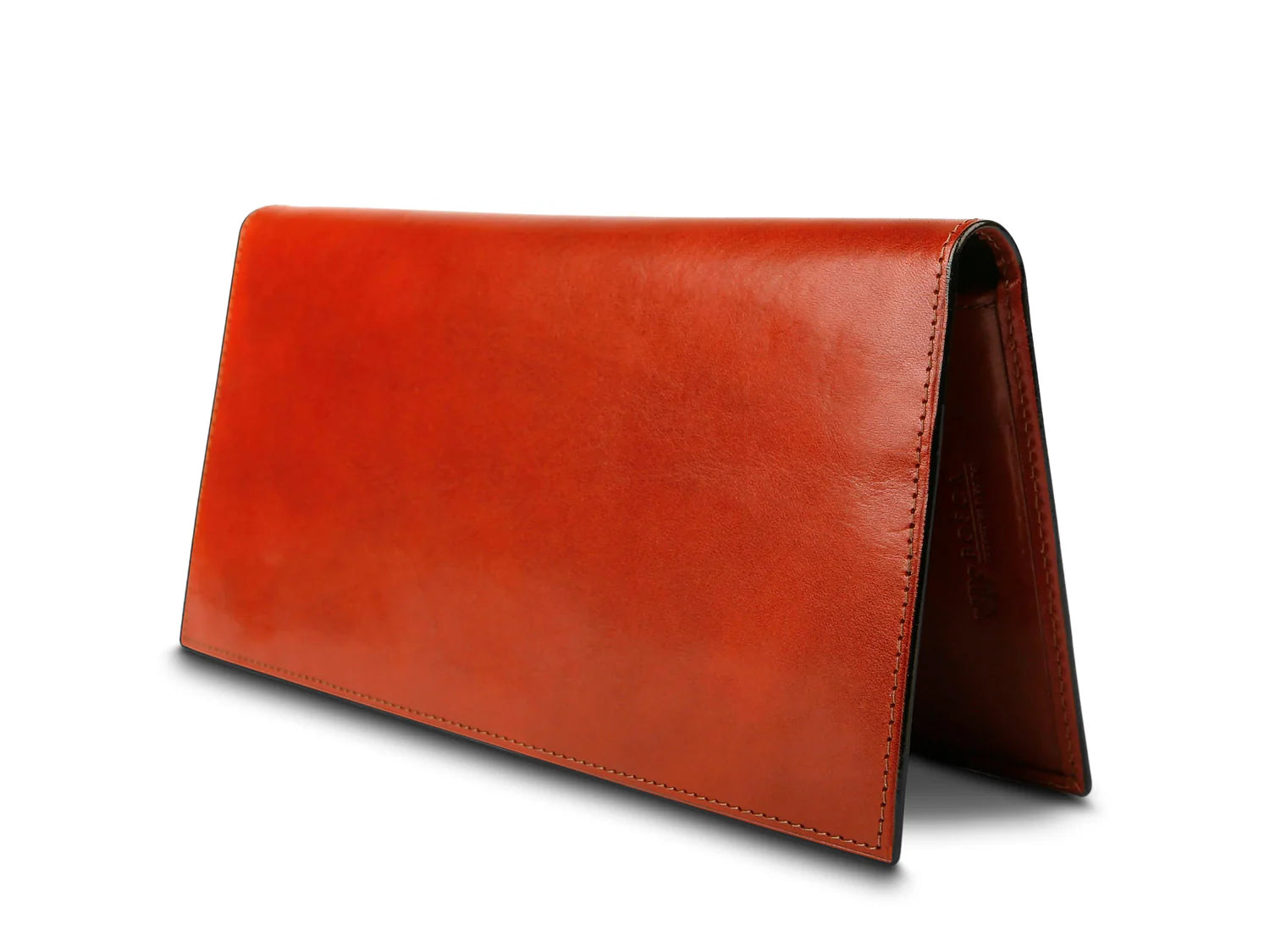 Sleek Full-Grain Leather Long Wallet