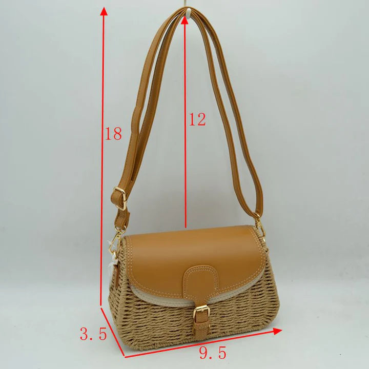 Effortless Summer Style Woven Crossbody Bag
