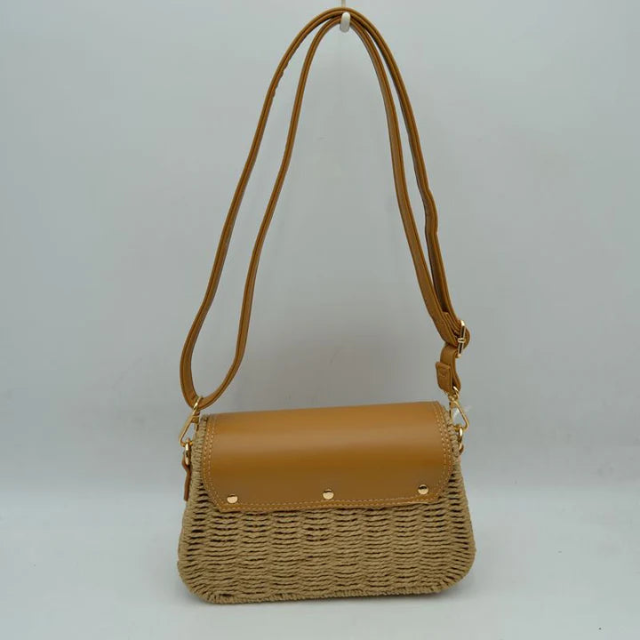 Effortless Summer Style Woven Crossbody Bag