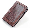 Slim RFID-Blocking Leather Card Holder Wallet