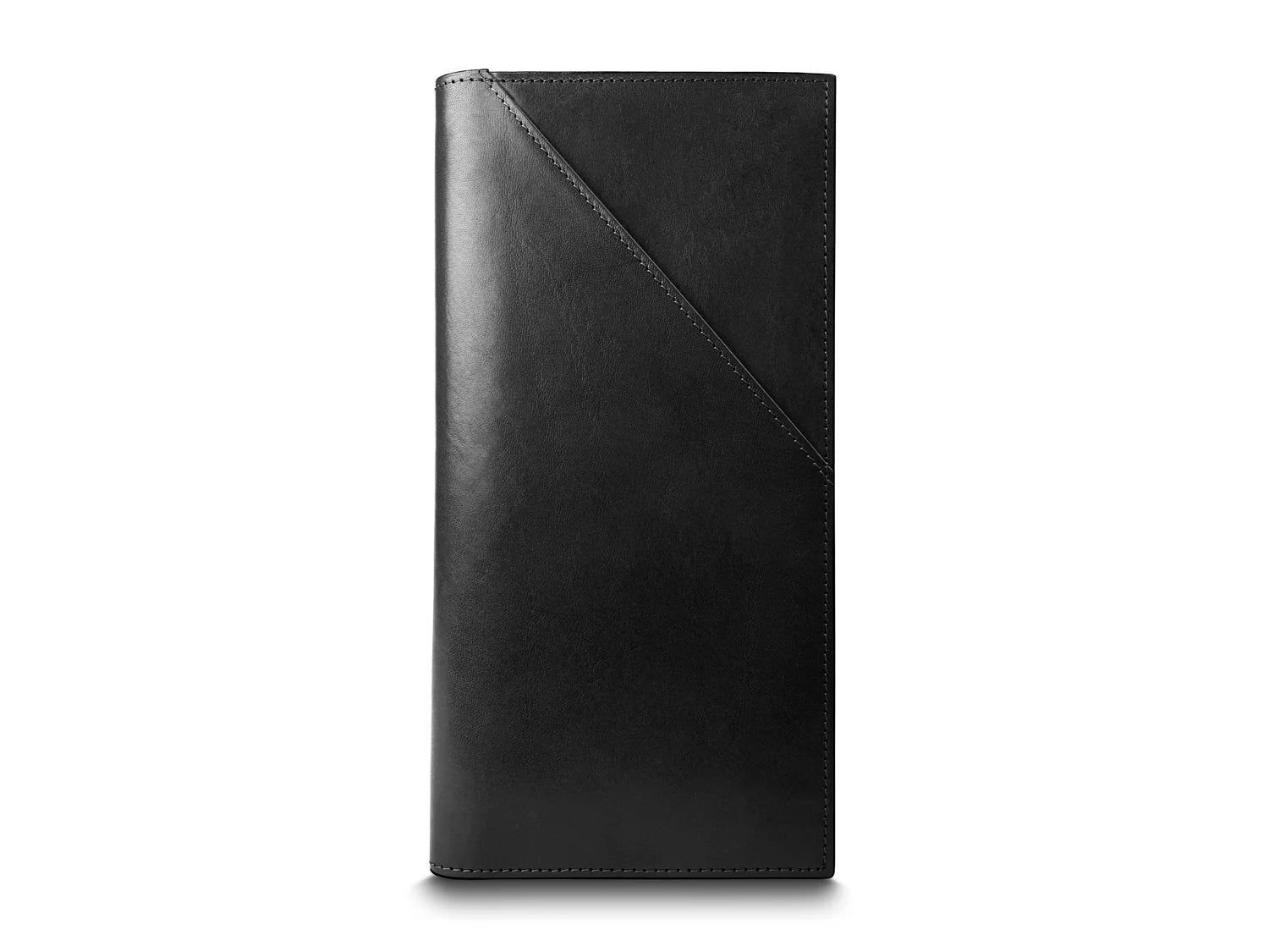 Sleek Full-Grain Leather Long Wallet